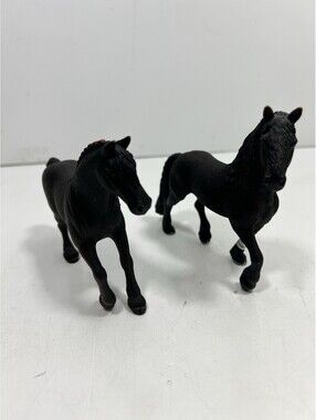 Schleich 73527 Freisan Horse Lot 2009 & 2013 Realistic Black Figure